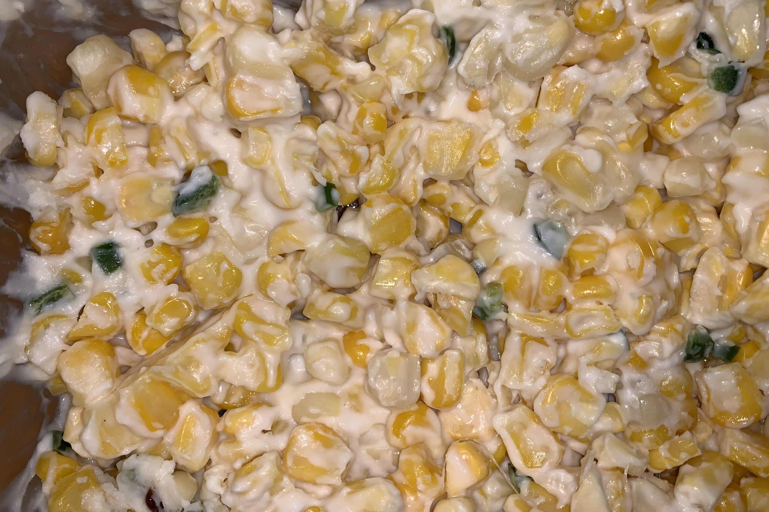 Homemade Cream Corn with Jalapeno or Poblano